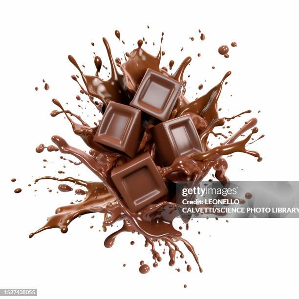 illustrations, cliparts, dessins animés et icônes de chocolate, illustration - chocolate splash