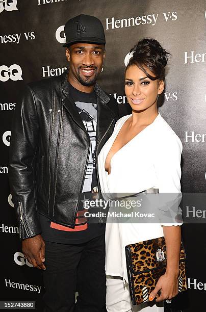 Basketball player Gilbert Arenas and Laura Govan attend the GQ October Cover Party With Chris Paul with Hennessy at Sayer's Club on September 24,...