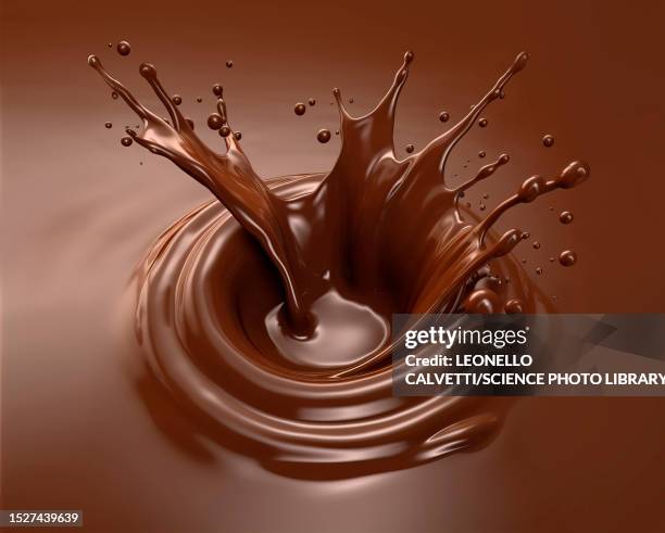 illustrations, cliparts, dessins animés et icônes de crown splash in chocolate, illustration - chocolat