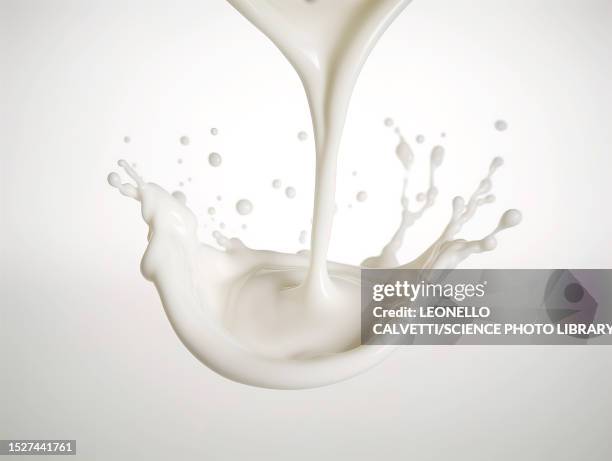 milk splash, illustration - eingießen stock-grafiken, -clipart, -cartoons und -symbole