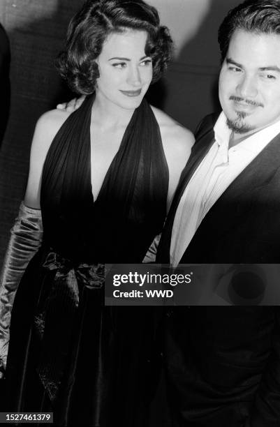 Actress Sean Young and Robert Lujan attend the 50th Annual Golden Globe Awards at the Beverly Hilton Hotel on January 23 in Beverly Hills, California.