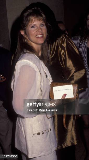 Leah Ayres attends Women in Film Crystal Awards Luncheon on June 12, 1992 at the Beverly Hilton Hotel in Beverly Hills, California.