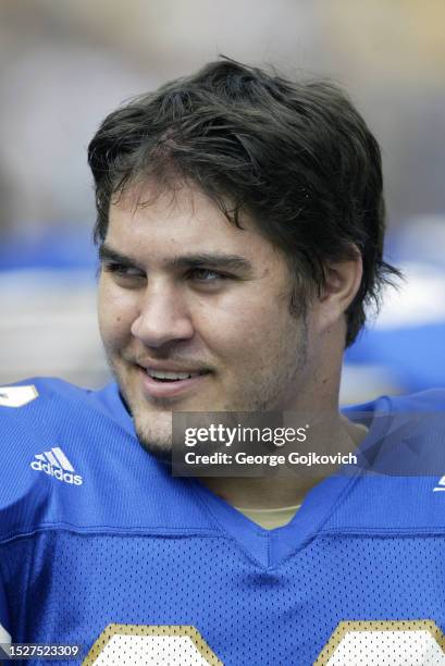 Fullback Mark Yezovich of the University of Pittsburgh Panthers looks on from the field before a college football game against the Youngstown State...