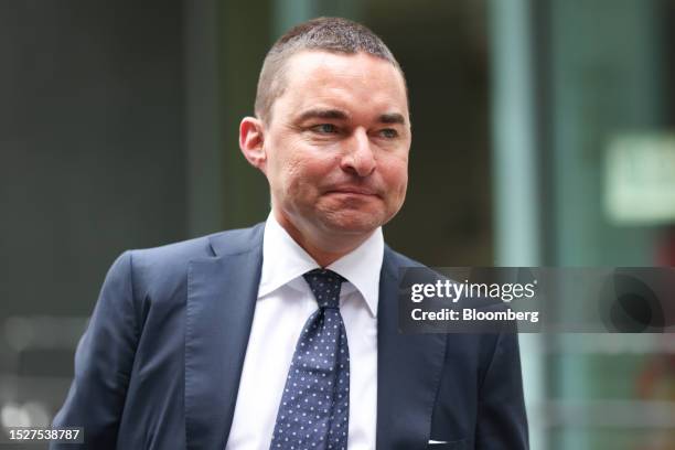 Lars Windhorst, chief executive officer of Tennor Holding BV, departs from his high court hearing at The Rolls Building in London, UK, on Wednesday,...