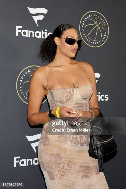 Liz Cambage attends the Summer Players Party hosted by Michael Rubin, Fanatics, and the National Basketball Players Association on July 08, 2023 in...