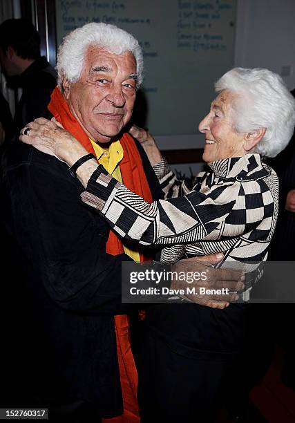 Chef Antonio Carluccio and Elle Smith Juda attend a party to celebrate the release of his memoir 'A Recipe For Life' at Carluccio's Garrick Street on...