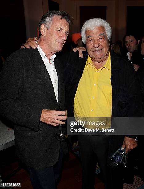 Michael Palin and chef Antonio Carluccio attend a party to celebrate the release of Carluccio's memoir 'A Recipe For Life' at Carluccio's Garrick...