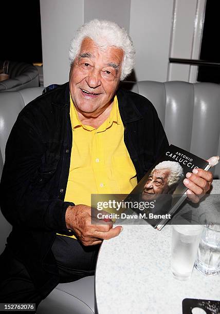 Chef Antonio Carluccio hosts a party to celebrate the release of his memoir 'A Recipe For Life' at Carluccio's Garrick Street on September 25, 2012...