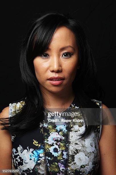 Miss Info poses for a portrait backstage at vitaminwater Fader uncapped at the The Angel Orensanz Foundation on September 24, 2012 in New York City.