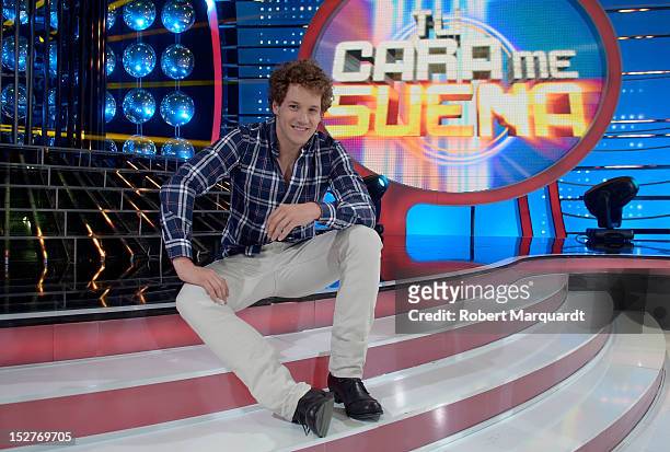 Daniel Diges attends a presentation of the 2nd season of 'Tu Cara Me Suena' at the Antenna 3 studios on September 25, 2012 in Barcelona, Spain.