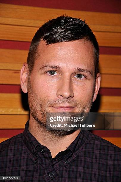 Producer Kaskade arrives at an "Up Close & Personal with Steve Aoki and Kaskade" Q&A session for GRAMMY U Los Angeles at Los Angeles Film School on...