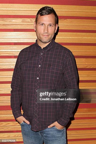 Kaskade attends the GRAMMY U Los Angeles Presents Up Close And Personal With Steve Aoki And Kaskade at Los Angeles Film School on September 25, 2012...