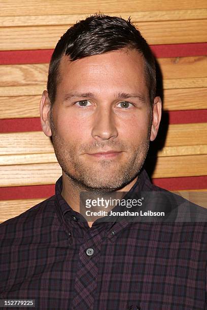 Kaskade attends the GRAMMY U Los Angeles Presents Up Close And Personal With Steve Aoki And Kaskade at Los Angeles Film School on September 25, 2012...