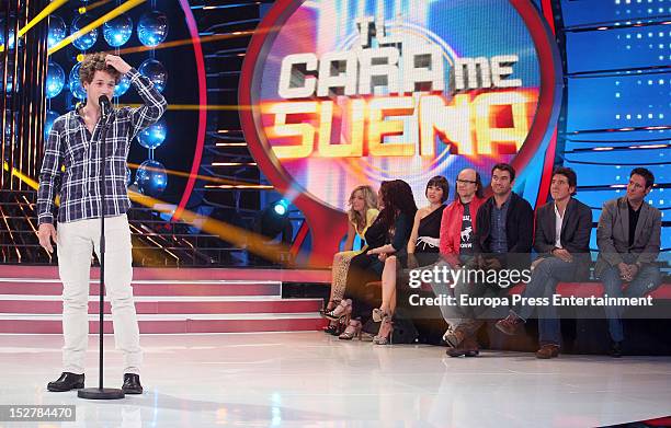 Daniel Diges, Anna Simon, Maria del Monte, Angeles Munoz, Roko, Santiago Segura, Arturo Valls, Manel Fuentes and Carlos Latre attend a presentation...