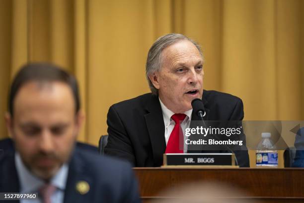 Representative Andy Biggs, a Republican from Arizona, speaks during a House Judiciary Committee hearing in Washington, DC, US, on Wednesday, July 12,...