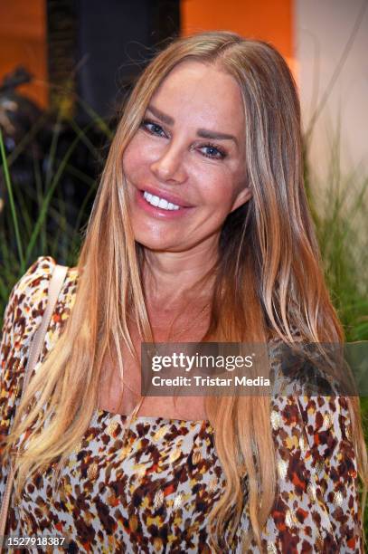 Xenia Seeberg attends the Anja Gockel Fashion Show SS24 "AIR" as part of the Berlin Fashion Week SS24 at Hotel Adlon Kempinski on July 12, 2023 in...