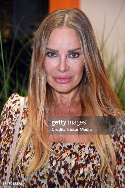 Xenia Seeberg attends the Anja Gockel Fashion Show SS24 "AIR" as part of the Berlin Fashion Week SS24 at Hotel Adlon Kempinski on July 12, 2023 in...