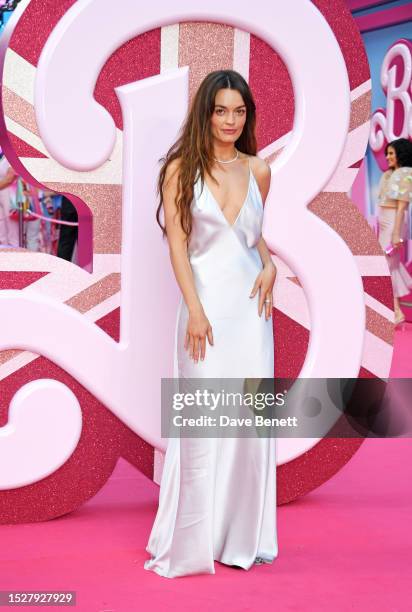 Emma Mackey attends the European Premiere of "Barbie" at Cineworld Leicester Square on July 12, 2023 in London, England.