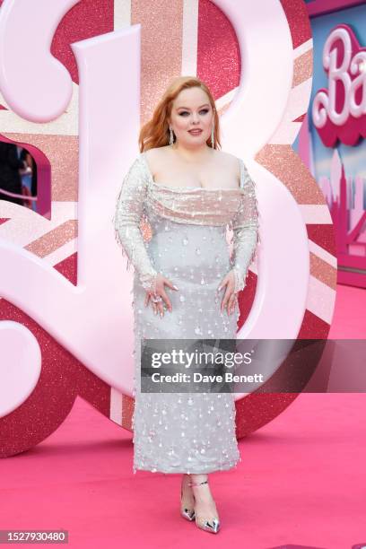 Nicola Coughlan attends the European Premiere of "Barbie" at Cineworld Leicester Square on July 12, 2023 in London, England.