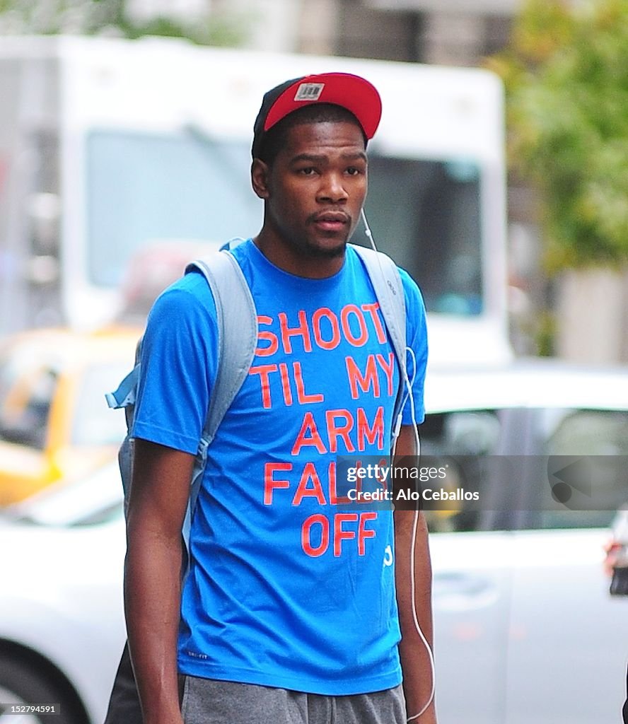 Kevin Durant Sighting In New York City - September 26, 2012