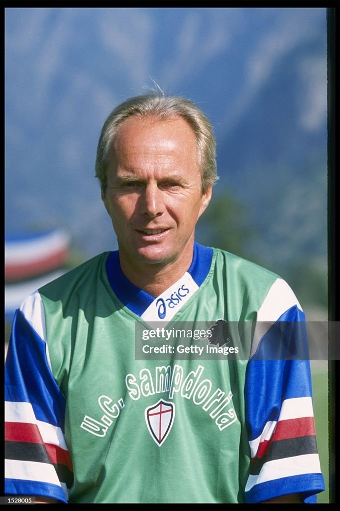 A portrait of Sven Goran Eriksson of Sampdoria