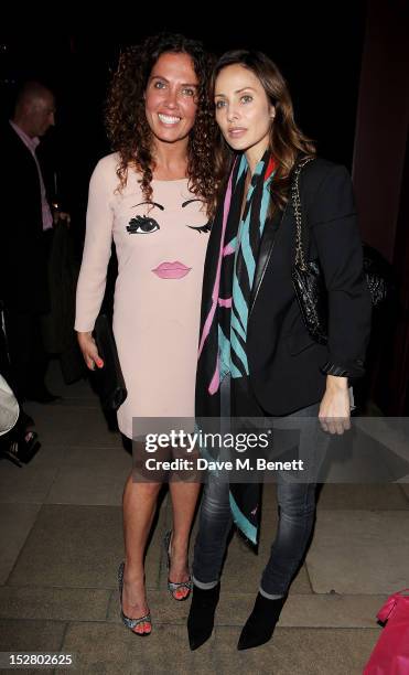 Tara Smith and Natalie Imbruglia attend a party celebrating the UK launch of Tara Smith Vegan Haircare at Sketch on September 26, 2012 in London,...