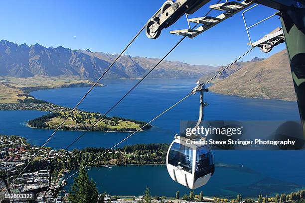 cable car - queenstown cable car stock pictures, royalty-free photos & images