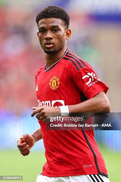 Amad Diallo of Manchester United during the Pre-Season Friendly fixture between Manchester United and Leeds United at Ullevaal Stadion on July 12,...