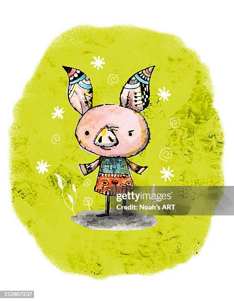 piggy - pigs close up stock illustrations
