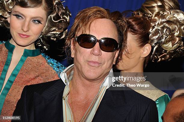 Actor Mickey Rourke attends the "Black November" New York Premiere at United Nations on September 26, 2012 in New York City.