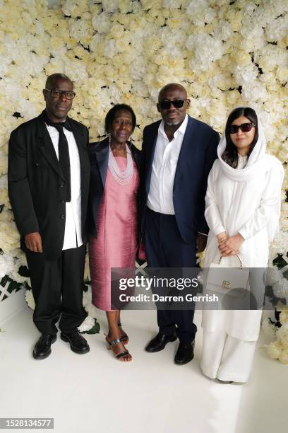 Steven McQueen, Mary McQueen, Edward Enninful and Malala Yousafzai, wearing Ralph Lauren, attend the Polo Ralph Lauren & British Vogue event during...