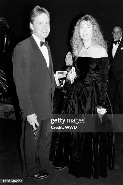 Michael Douglas and Diandra Luker attend an event at Lincoln Center in New York City on September 27, 1994.