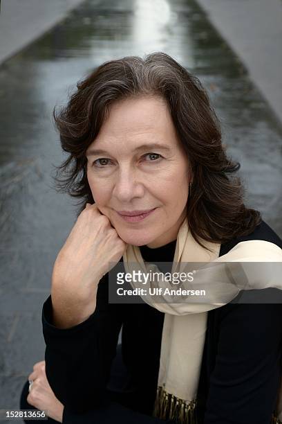 Louise Erdrich, American writer poses during portrait session held on September 23, 2012 in Paris, France.
