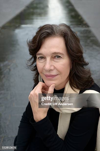 Louise Erdrich, American writer poses during portrait session held on September 23, 2012 in Paris, France.