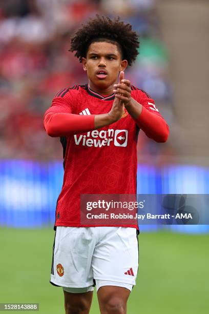 Shola Shoretire of Manchester United during the Pre-Season Friendly fixture between Manchester United and Leeds United at Ullevaal Stadion on July...