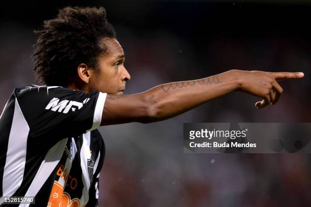 Jo of Atletico Mineiro celebrates a scored goal during a match between Flamengo and Atletico Mineiro as part of the Brazilian Serie A Championship,...