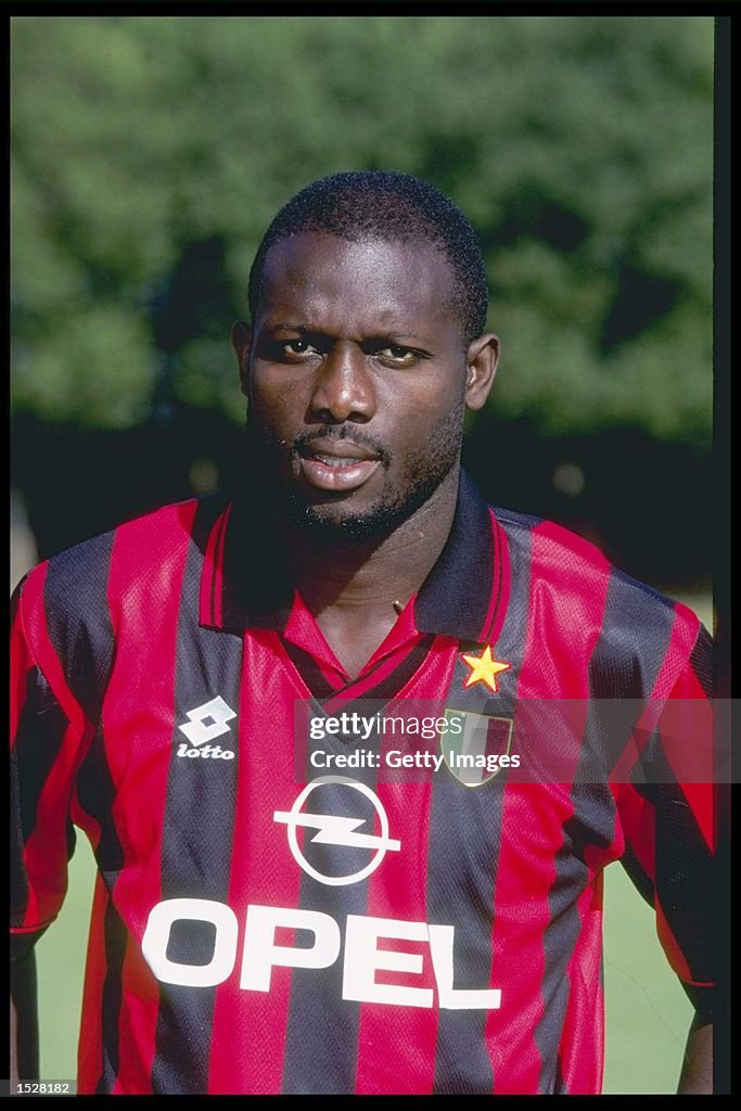 A portrait of George Weah of A.C Milan