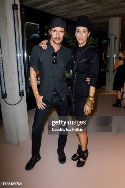 Thomas Hayo and Fashion Designer Esther Perbandt at the fashion presentation for Esther Perbandt x AchtBerlin 'Concrete Jungle' during the Berlin...