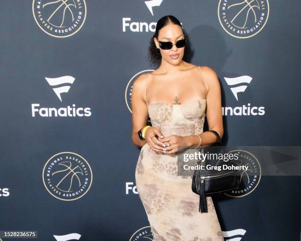 Liz Cambage attends the Fanatics x NBPA Summer Players Party hosted by Michael Rubin at Tao Nightclub at The Venetian Resort Las Vegas on July 08,...