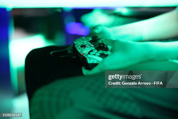 Detail view of the PS5 controller of Anders Vejrgang of RBLZ Gaming – RB Leipzigduring the Semi Final match between TG.NIP and RBLZ Gaming – RB...