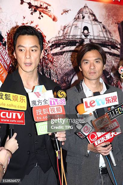 Daniel Wu and Stephen Fung attends press conference of Taichi 0 on September 26, 2012 in Hong Kong, China.