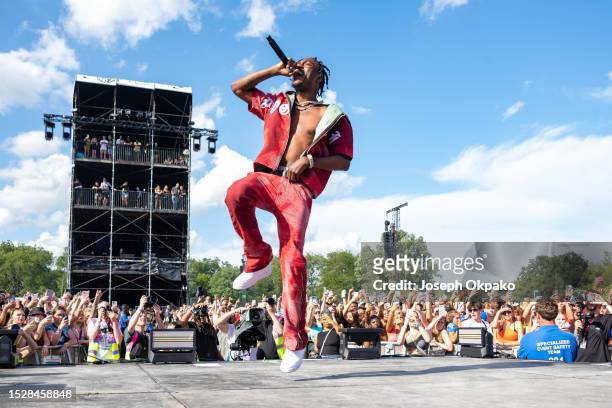 Lil Tjay performs during day three of Wireless Festival 2023 at Finsbury Park on July 09, 2023 in London, England.
