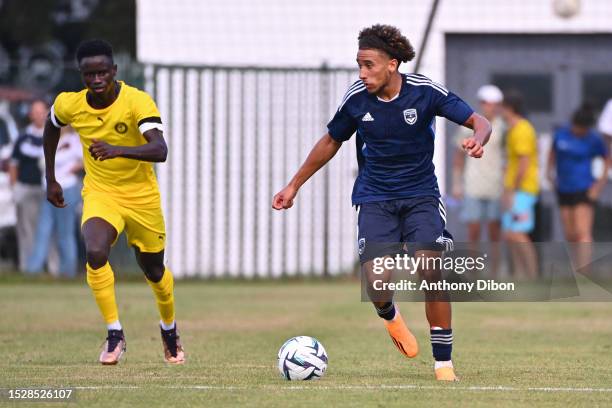 Louis Jean JOHANEKO of Bordeaux during the friendly match between Girondins de Bordeaux and Pau FC on July 12, 2023 in La Teste-de-Buch, France.