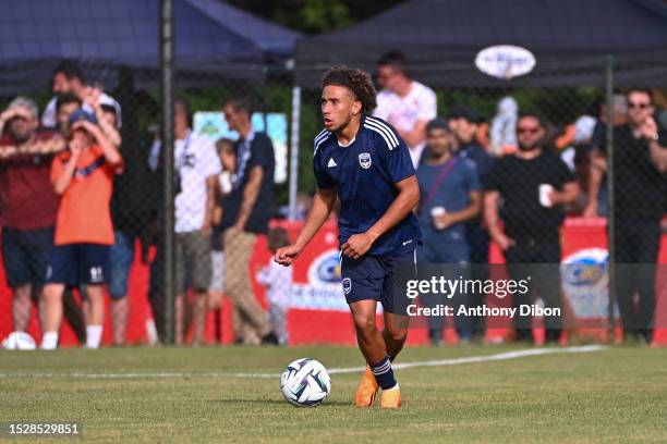 Louis Jean JOHANEKO of Bordeaux during the friendly match between Girondins de Bordeaux and Pau FC on July 12, 2023 in La Teste-de-Buch, France.