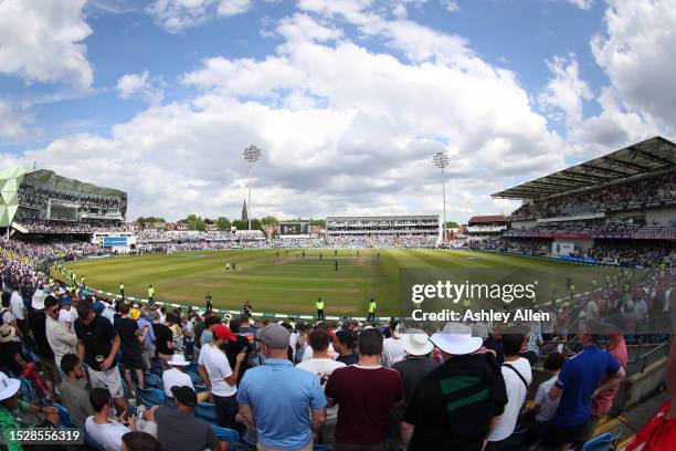 General view from in the stands during day four of the LV= Insurance Ashes 3rd Test Match between England and Australia at Headingley Stadium on July...
