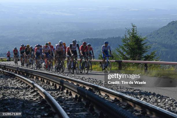 Benoît Cosnefroy of France and Ag2R Citroën Team, Vegard Stake Laengen of Norway and UAE Team Emirates, Laurent Pichon of France and Team...