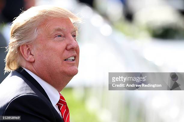 Donald Trump attends the Opening Ceremony for the 39th Ryder Cup at Medinah Country Club on September 27, 2012 in Medinah, Illinois.