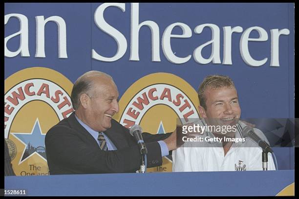 Alan Shearer of Newcastle United during his press Conference at St. James'' Park in Newcastle. Mandatory Credit: Anton Want/Allsport UK
