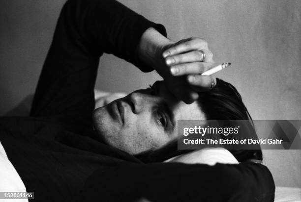 Playwright and actor Sam Shepard poses for a portrait on May 7, 1971 at the Hotel Chelsea in New York City, New York.