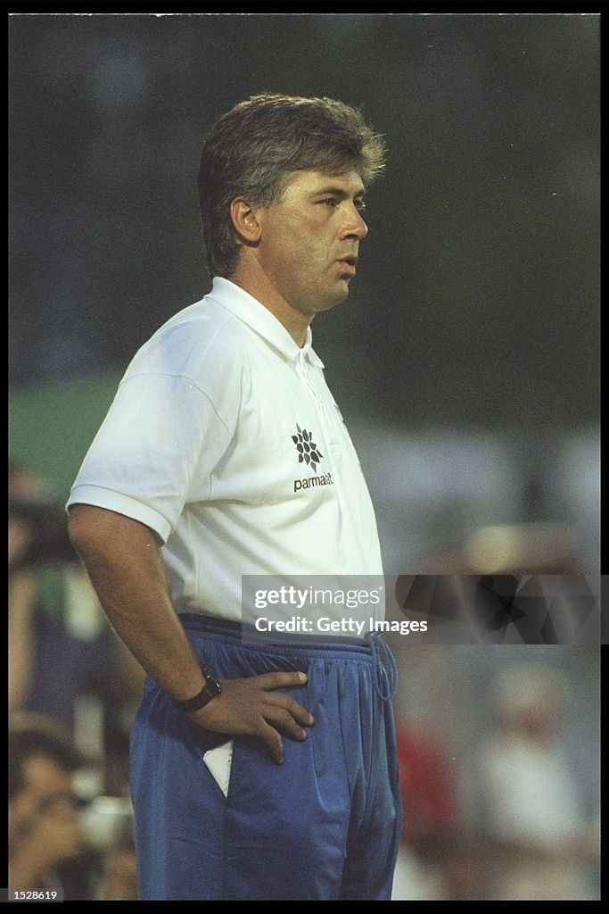 A portrait of Ancelotti the manager of Parma